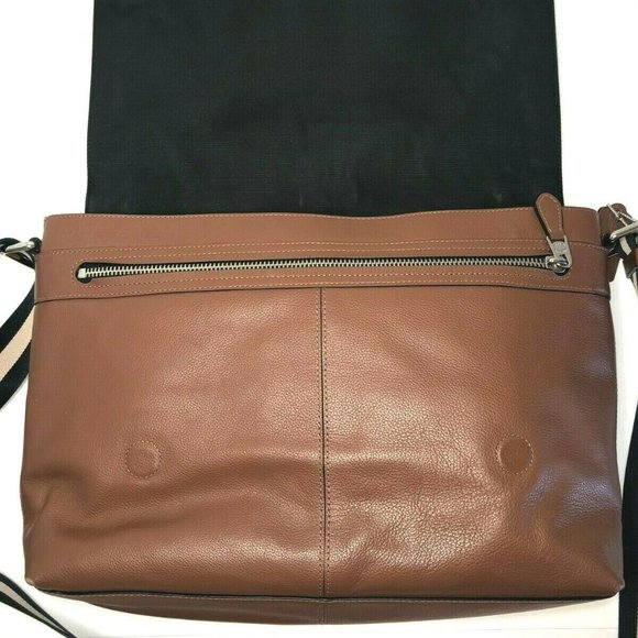 Coach Charles Men's Large Brown Leather Messenger Bag NWOT - Picture 2 of 8